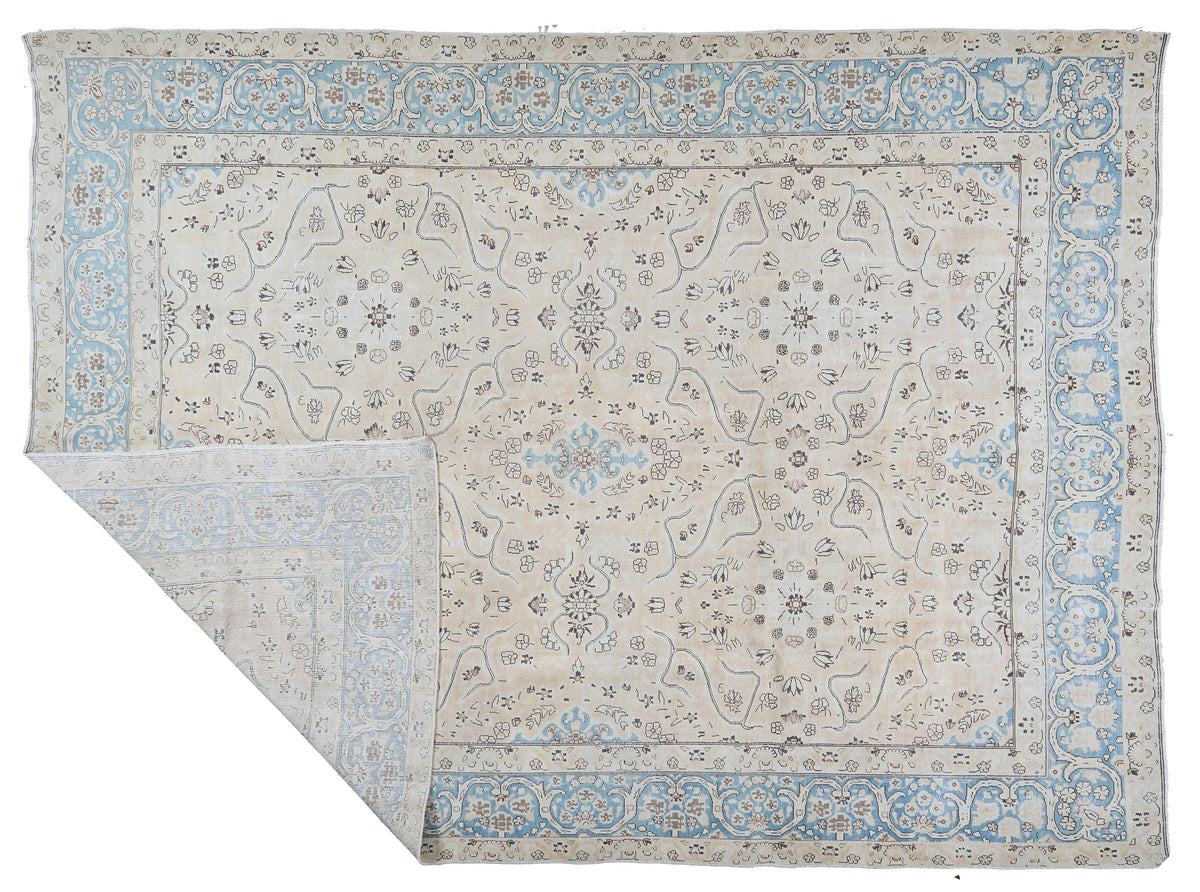 90055 Semi Antique Persian Laver Kirman Circa 1940
