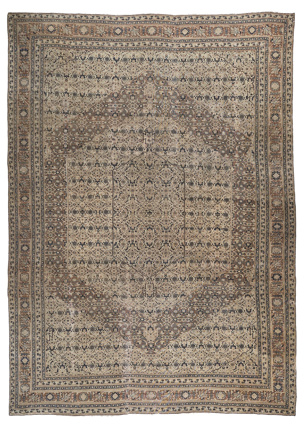 90058 Semi-Antique Persian Tabriz Circa 1900