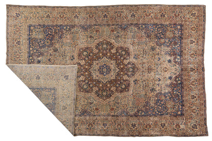 90062 Semi Antique Persian Laver Kirman Circa 1920