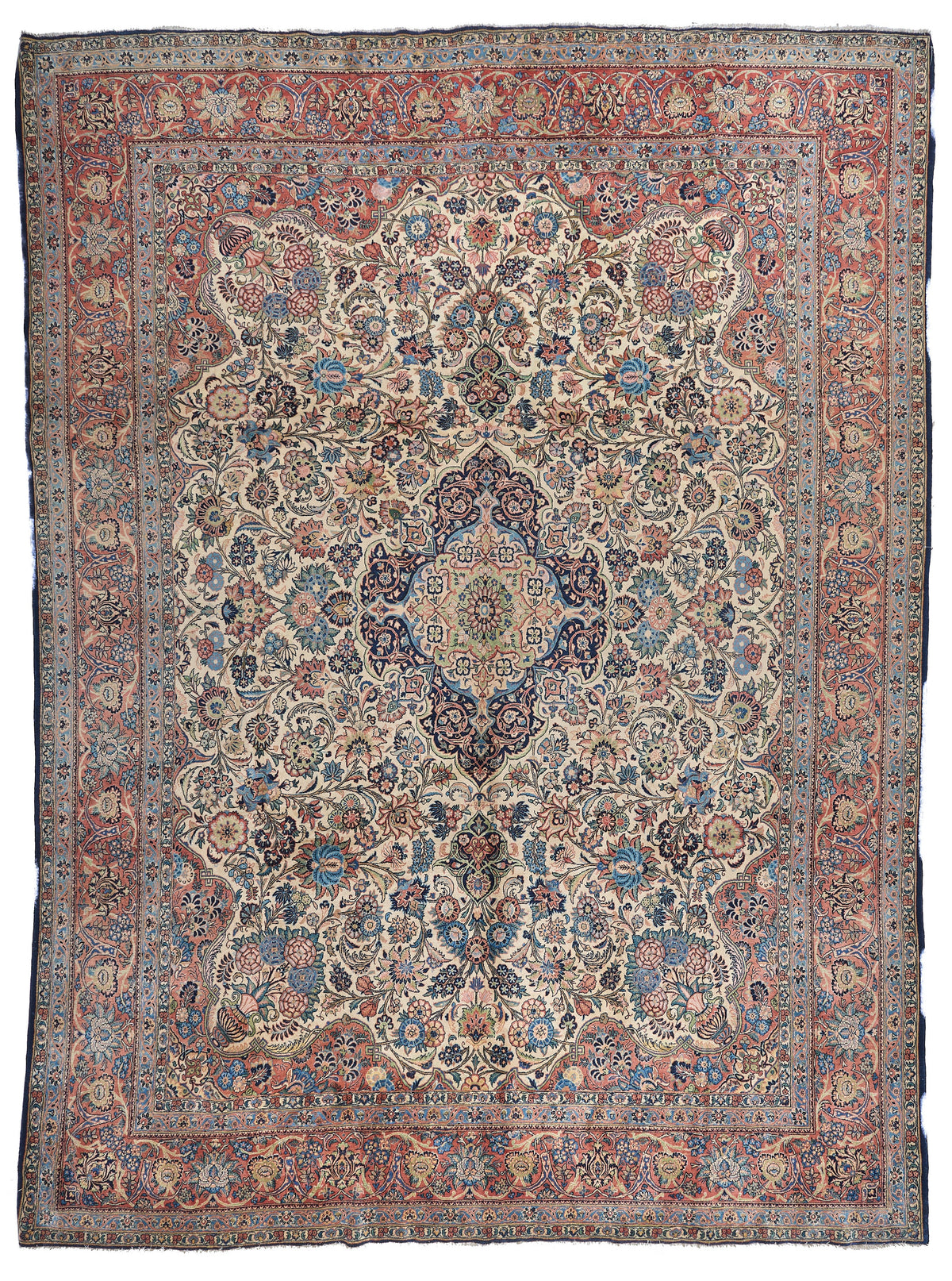 90063 Semi Antique Persian Kashan Rug Circa 1940