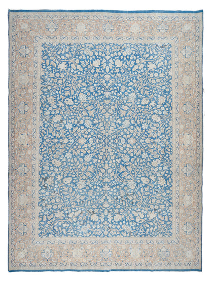 90065 Semi Antique Persian Laver Kirman Circa 1960