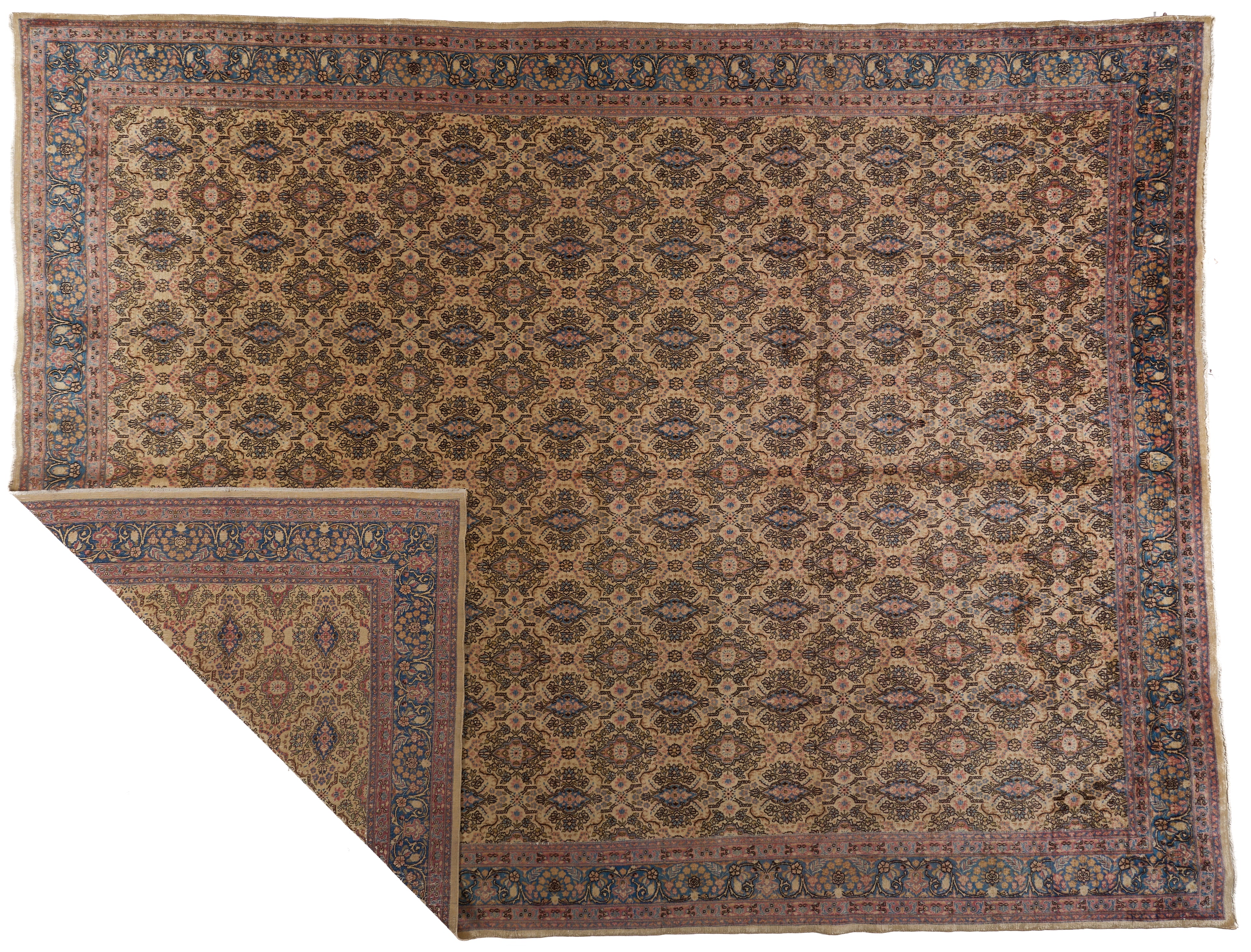 90071 Semi-Antique Persian Tabriz Circa 1950