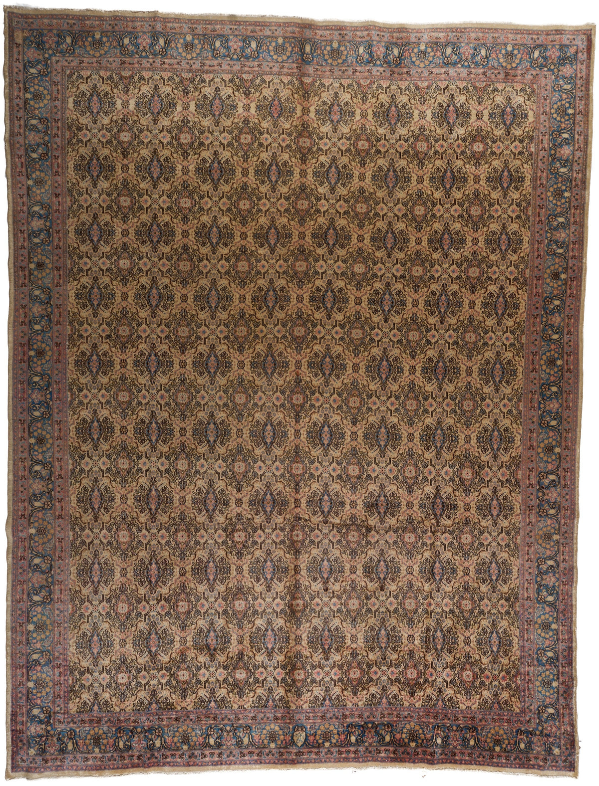 90071 Semi-Antique Persian Tabriz Circa 1950