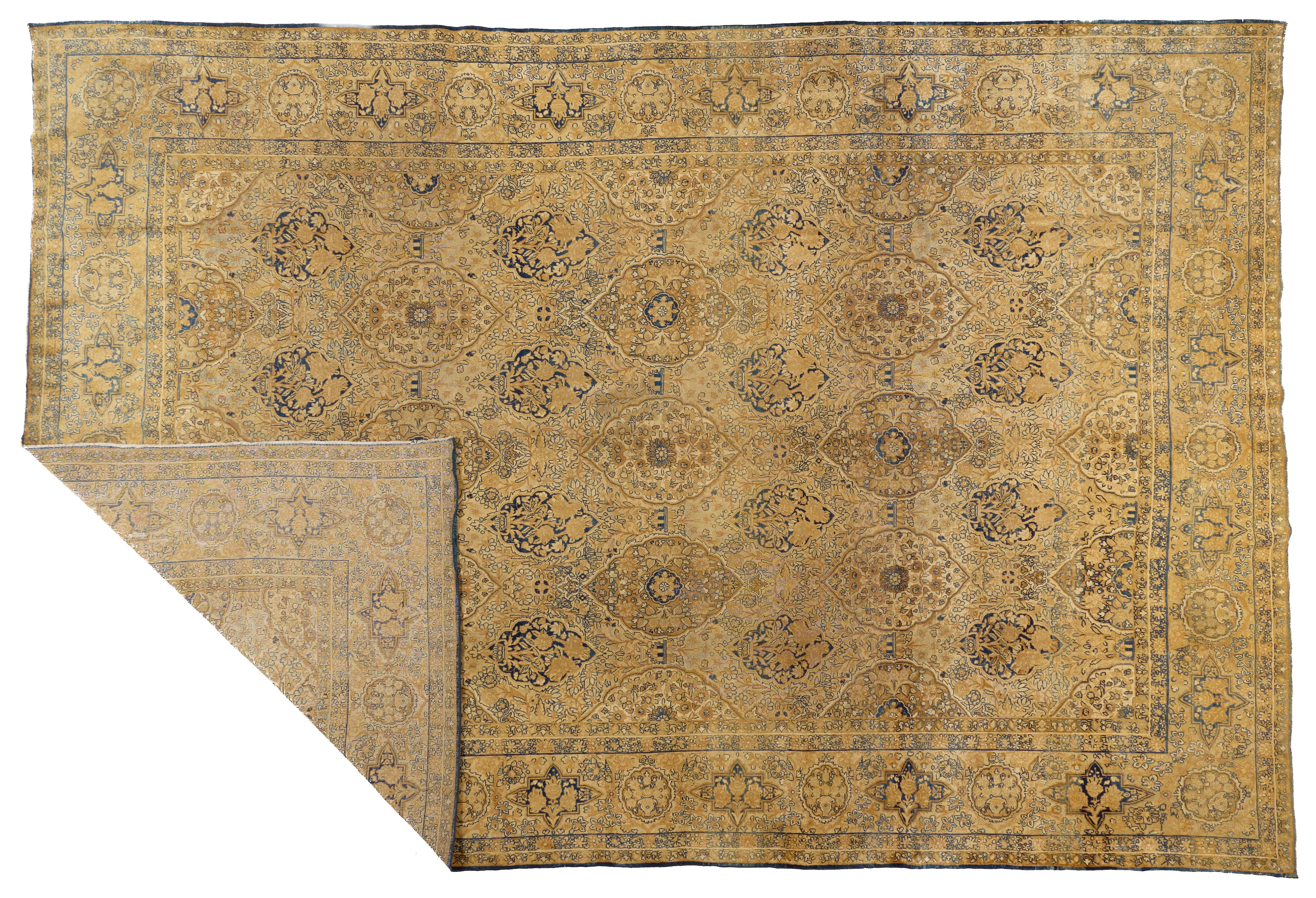 90072 Antique Persian Laver Kerman Rug Circa 1900