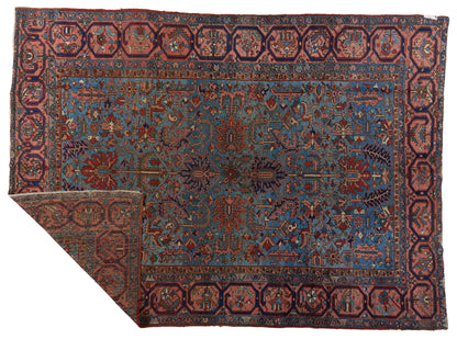 90075 Semi-Antiqie Persian Heriz circa 1920