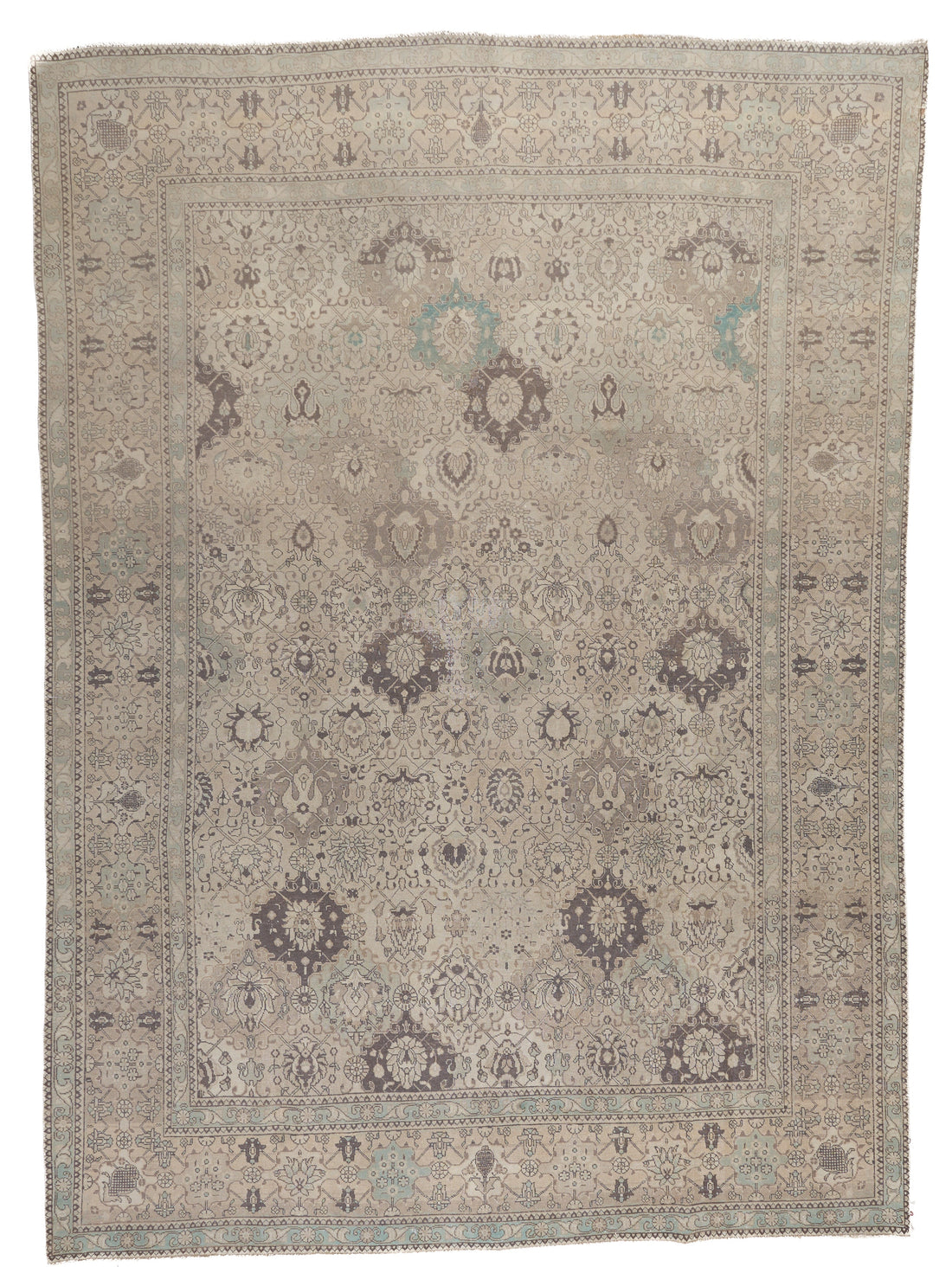 90076 Semi-Antique Persian Tabriz Circa 1950