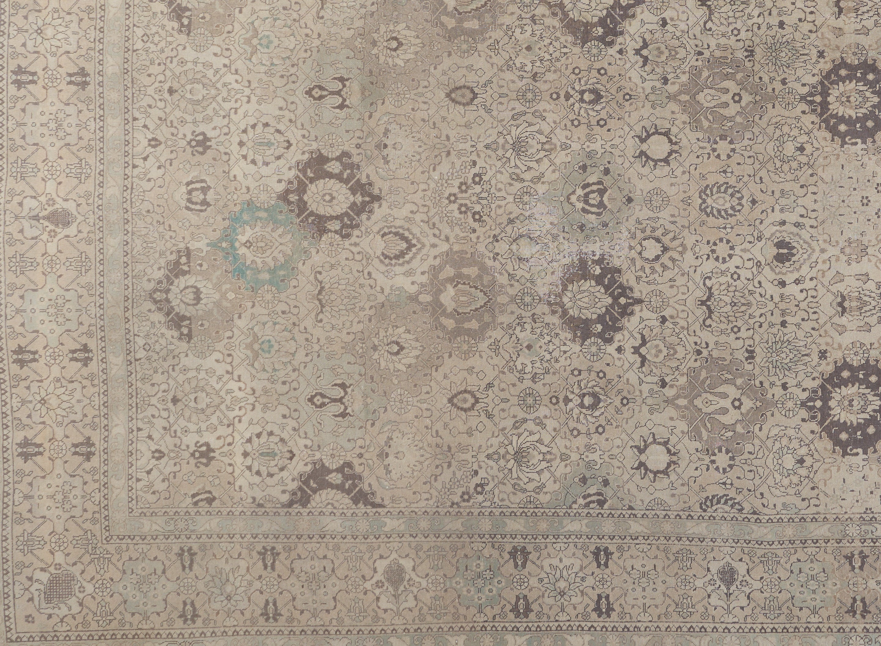 90076 Semi-Antique Persian Tabriz Circa 1950