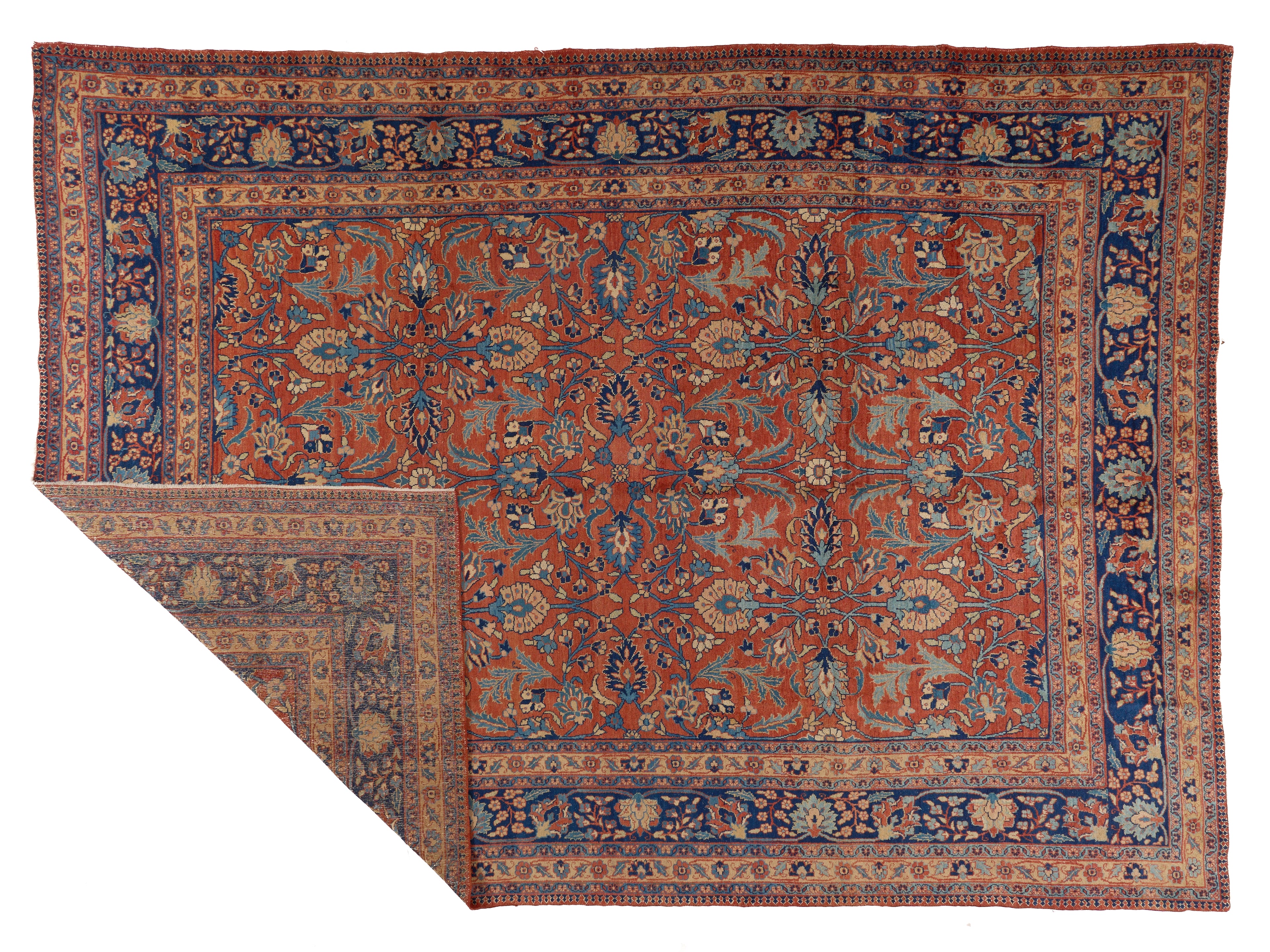 90082 Antique Late 19th Century Persian Tabriz Rug