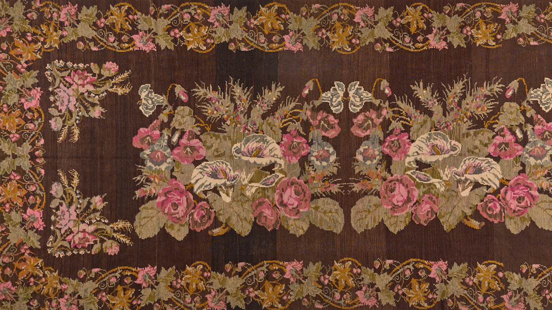 90090 Antique Karabagh Flat Weave Early 1900