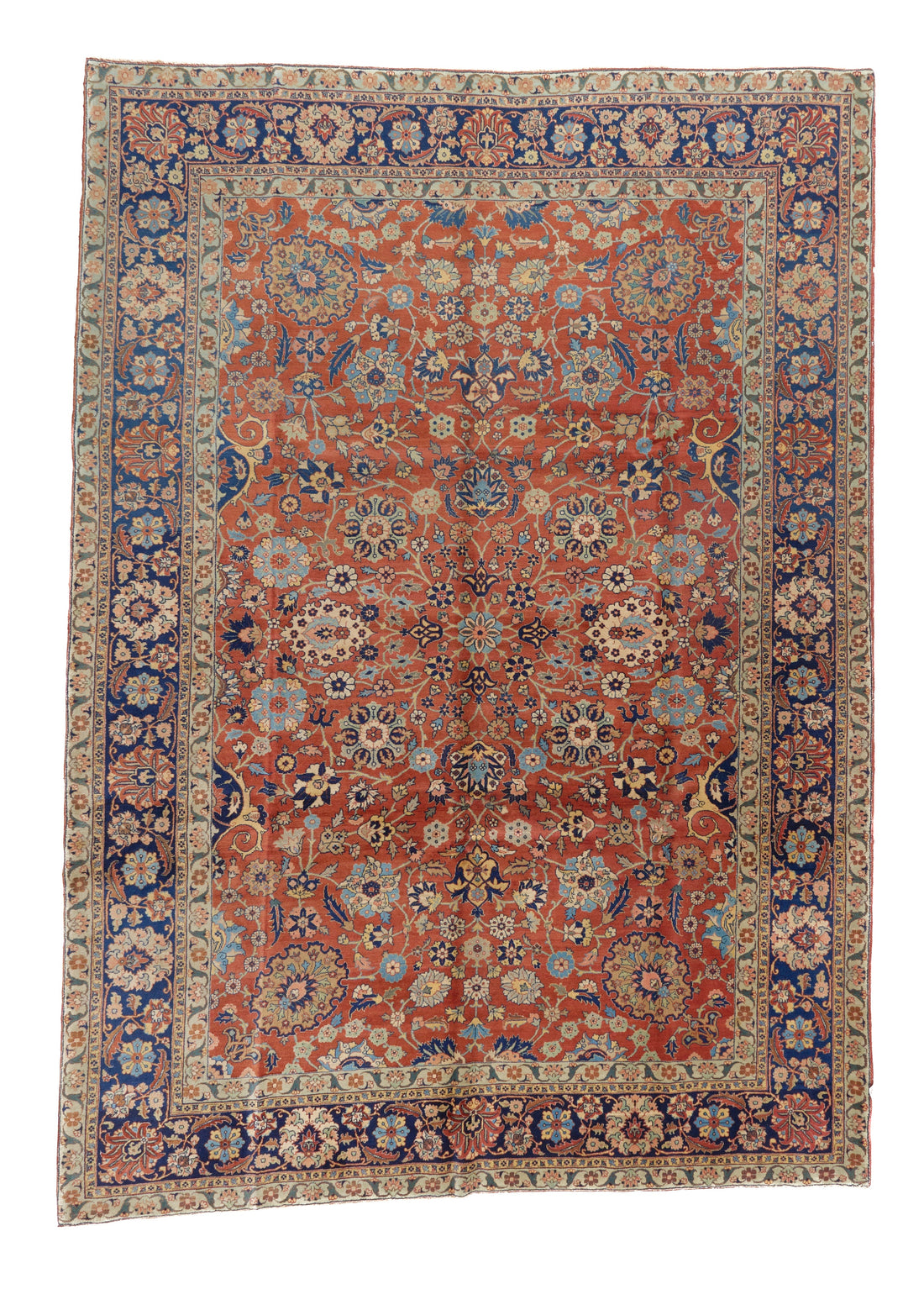 90124 Antique Persian Tabriz Rug Circa 1920