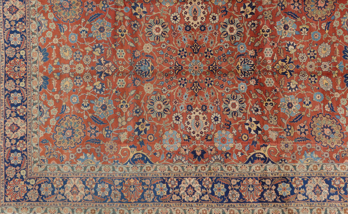 90124 Antique Persian Tabriz Rug Circa 1920