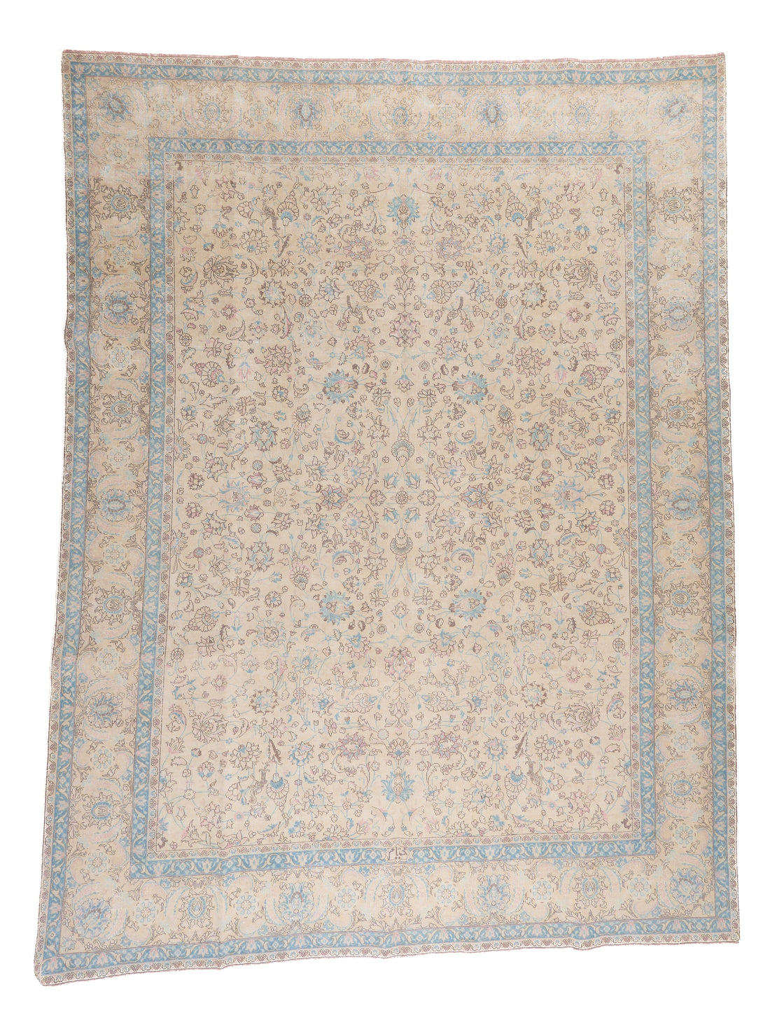 90128 Antique Persian Tabriz Rug Circa 1940