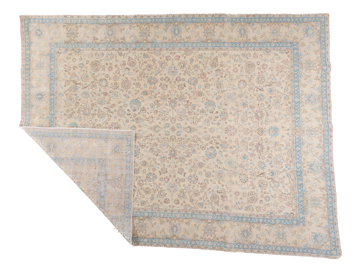 90128 Antique Persian Tabriz Rug Circa 1940