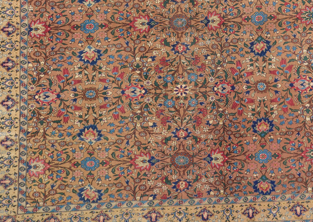 90129 Antique Persian Tabriz Rug Circa 1950