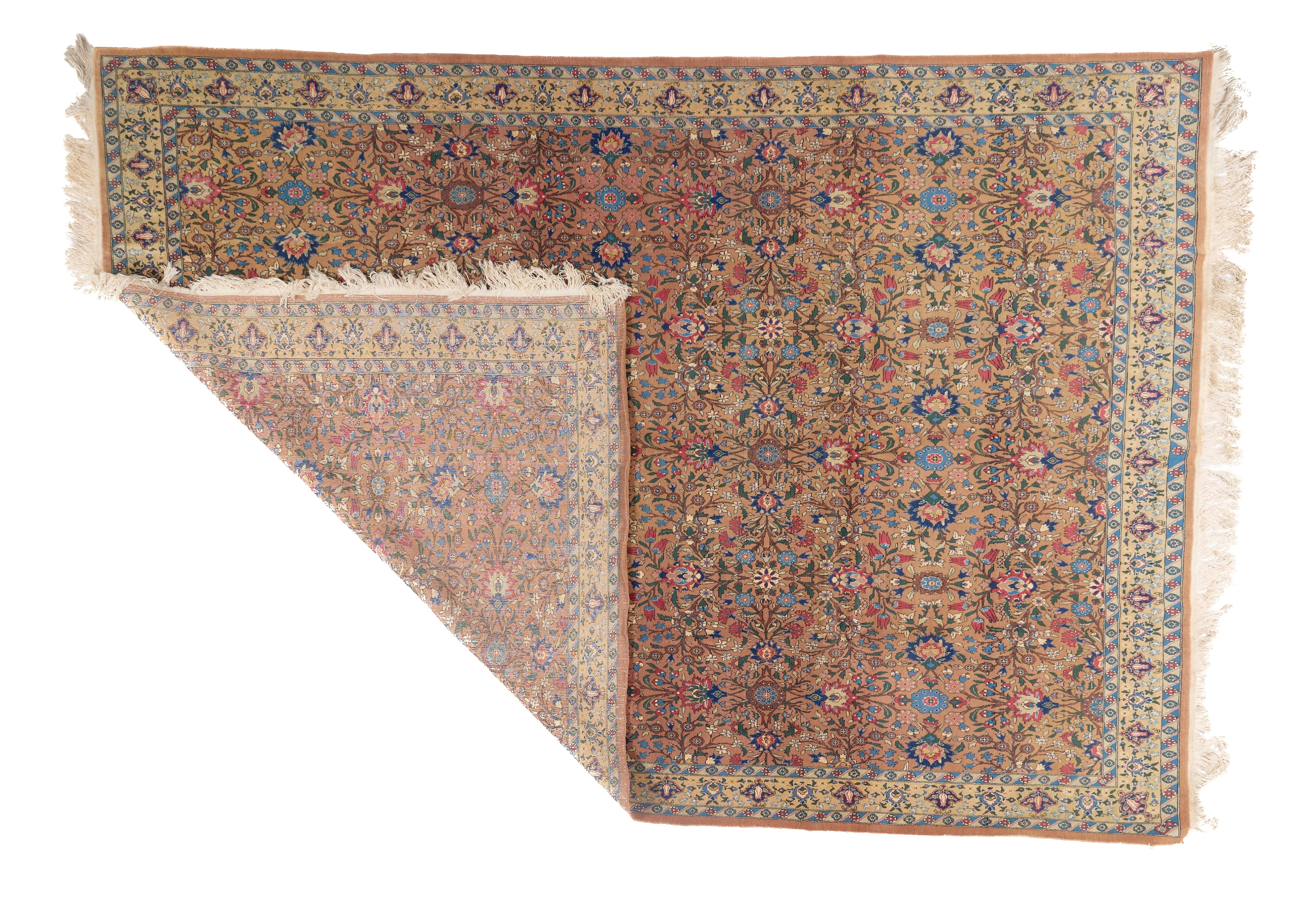 90129 Antique Persian Tabriz Rug Circa 1950