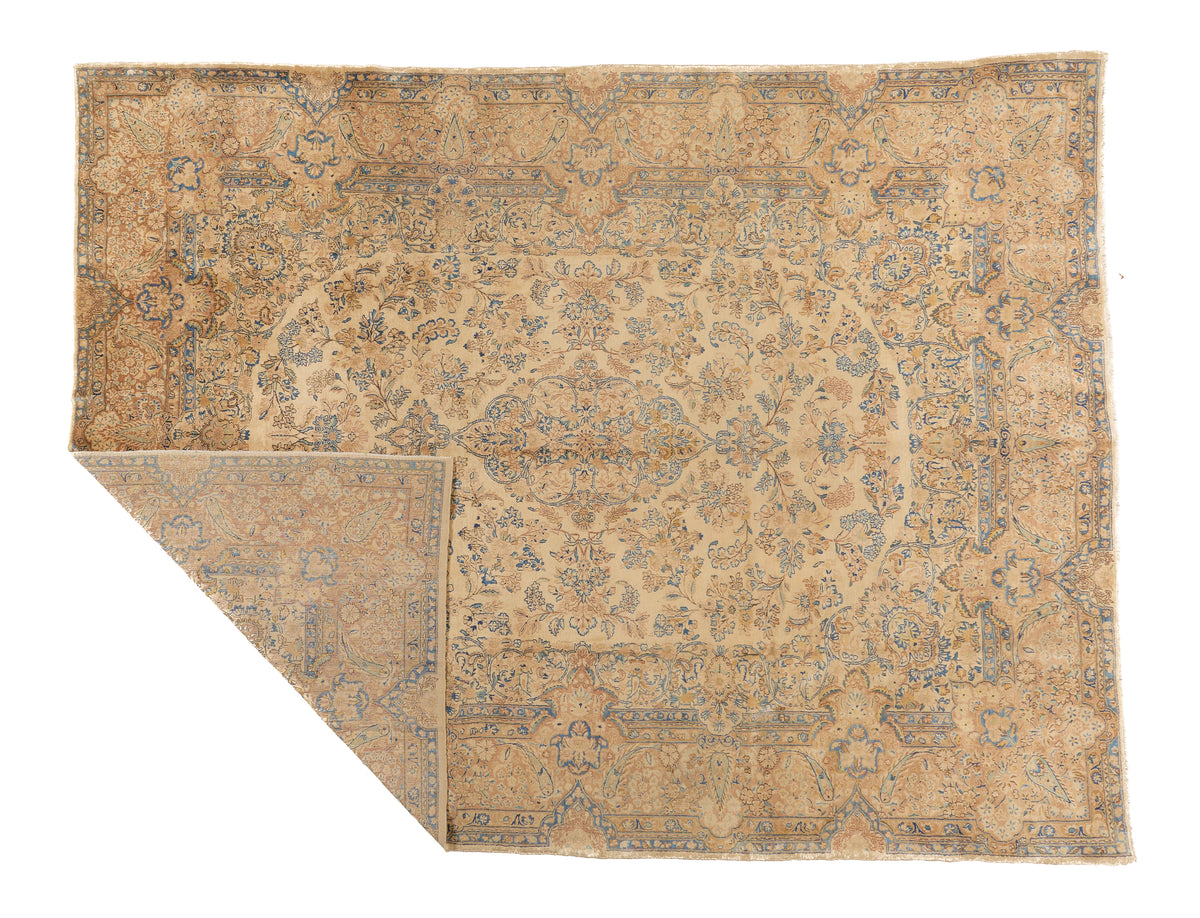 90133 Semi-Antiqie Persian Laver Kirman C 1940