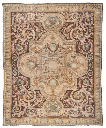 90156 Antique Savonnerie late 19th Century