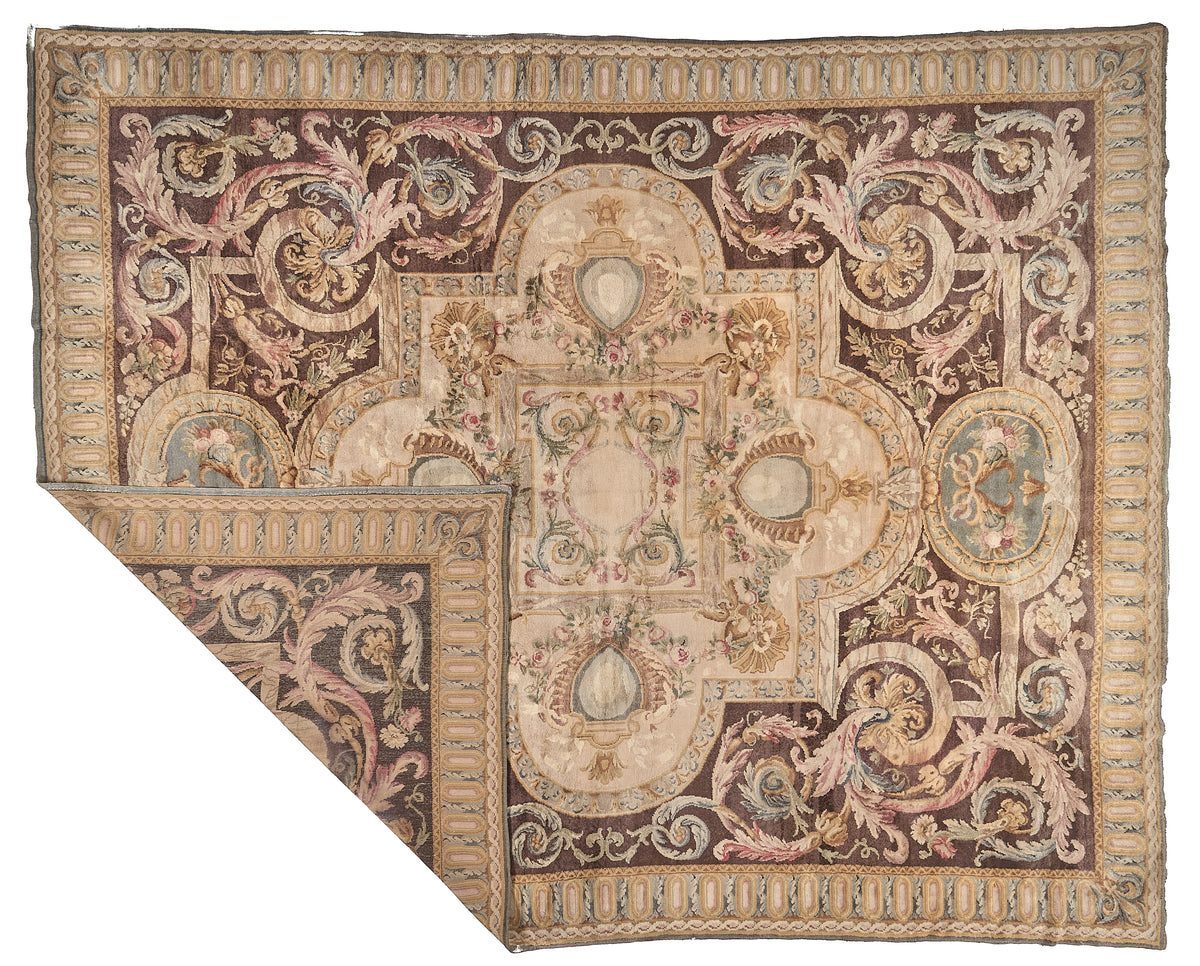 90156 Antique Savonnerie late 19th Century